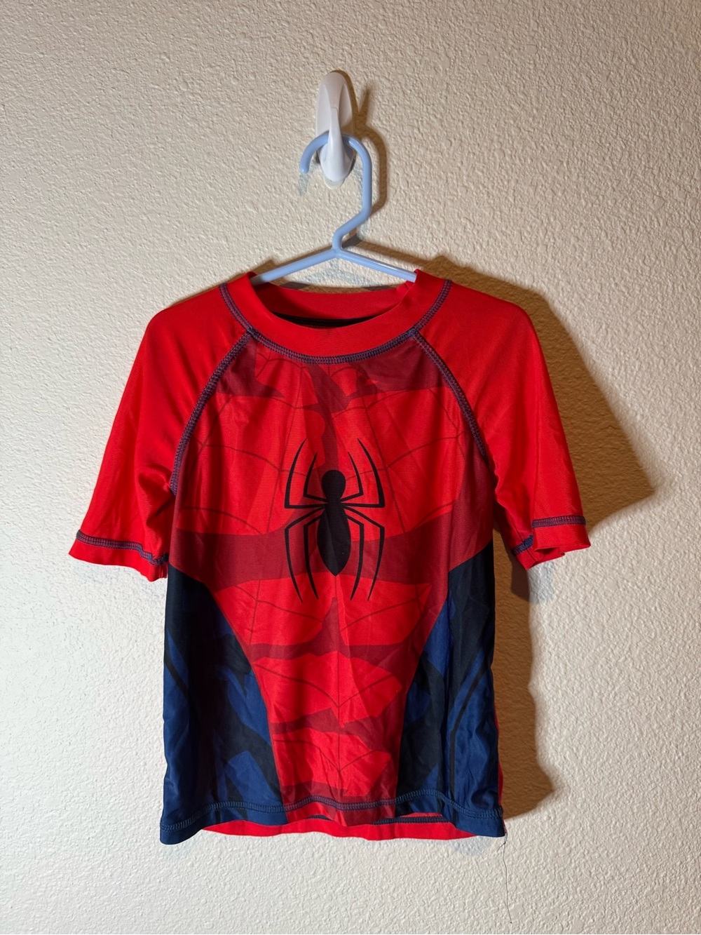 Spider Graphic Red & Navy Kids Tee
